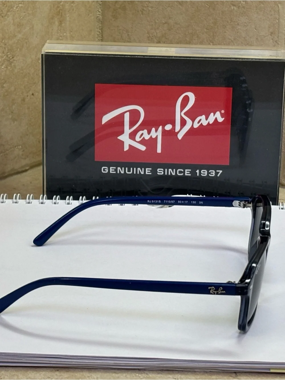 New Ray-Ban Kids RJ9131S 7110/87 Transparent Blue Sunglasses Dark Gray Lenses
